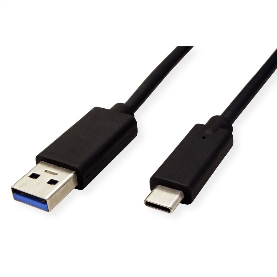 ROLINE GREEN Câble USB 3.2 Gen 1, A-C, M/M, noir, 1 m
