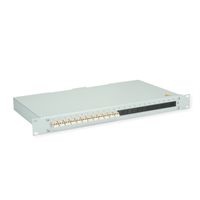 TELEGÄRTNER BASIS eco Panneau FO avec coupleurs et pigtails, 12x LC Duplex, beige, OM2, Grade C