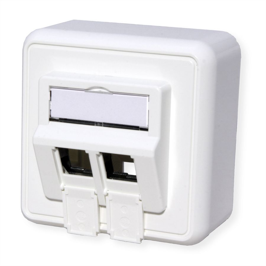TELEGÄRTNER Module pour boîtier blanc, 2 prises