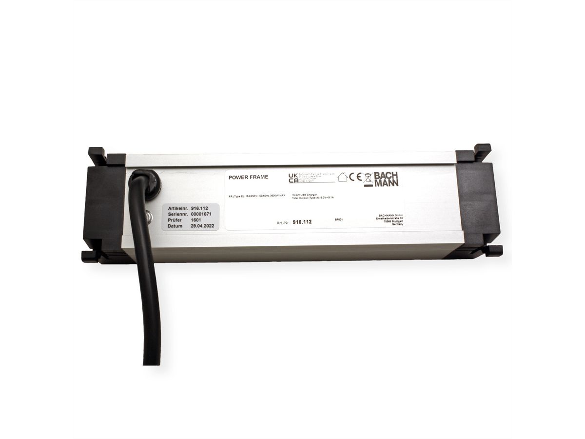 BACHMANN POWER FRAME 2xUTE 1xUSB Charge courant 2,0m AEH