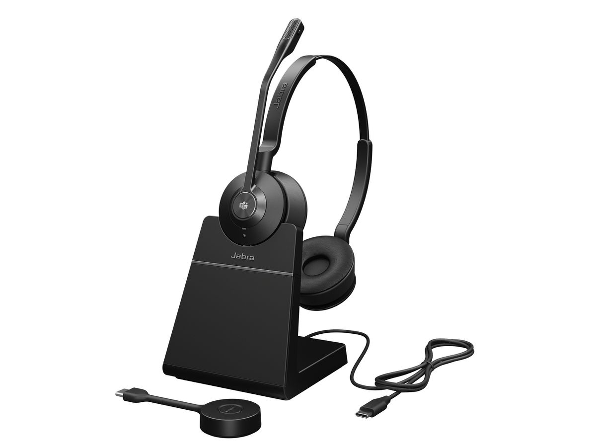 Jabra Engage 55 Casque Sans fil Arceau Bureau/Centre d'appels Noir, Titane