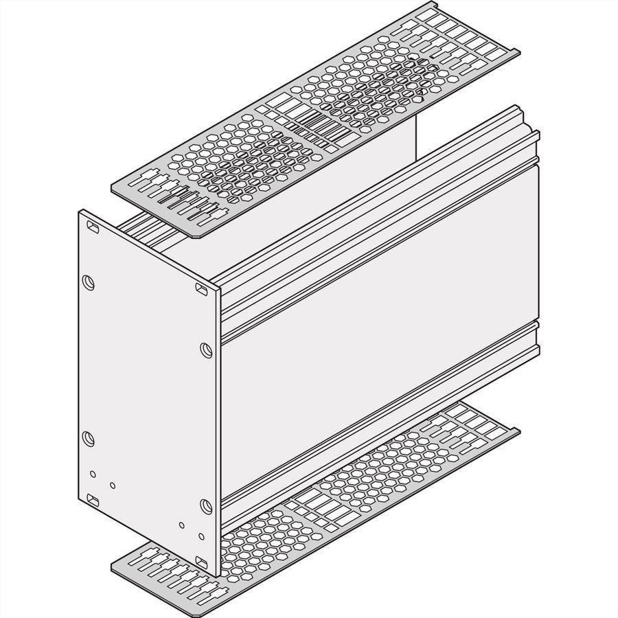 Plaque de recouvrement de l'unité enfichable SCHROFF, avec perforation pour les rails de guidage, 42 HP, circuit imprimé 227 mm