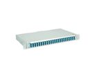 TELEGÄRTNER BASIS V Panneau fibre optique avec coupleurs & Pigtails , 24x LC Quad, bleu, OS2 PC