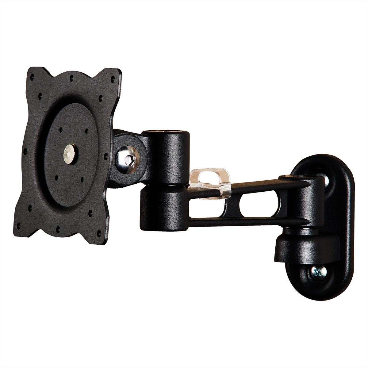 ROLINE Bras LCD inclinable, 4 pivots, montage mural, noir