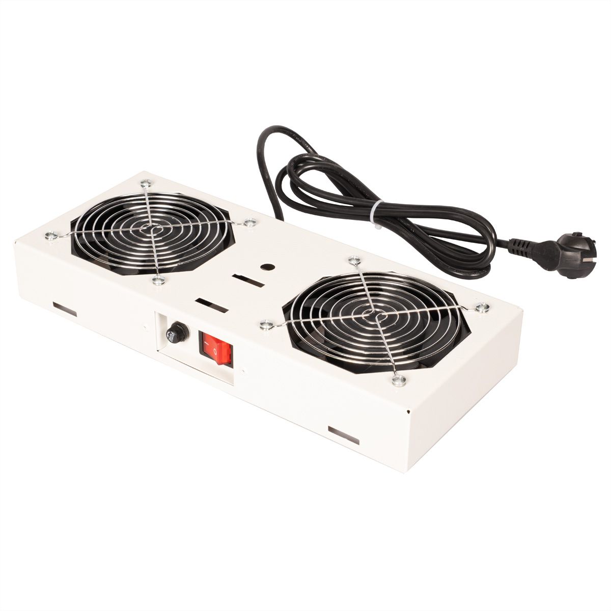 ROLINE 19" Unité de ventilation, 2 ventilateurs, pour boîtier mural, gris