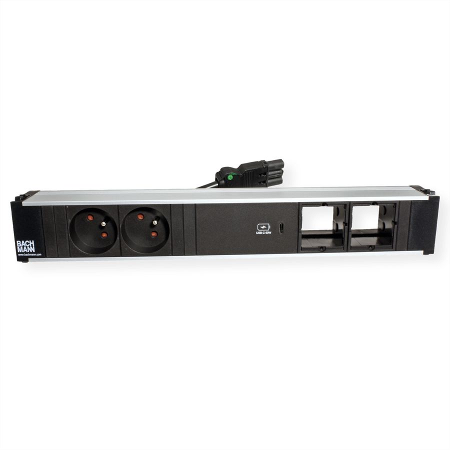 BACHMANN CONI 2xUTE 1xUSB C 60W 2xCM 0,2m GST18