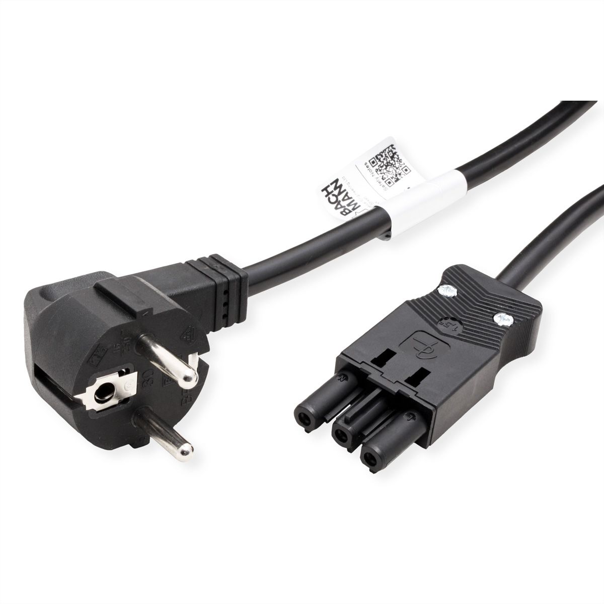 Câble d'alimentation 2P+T/GST18-3, noir, 1 m