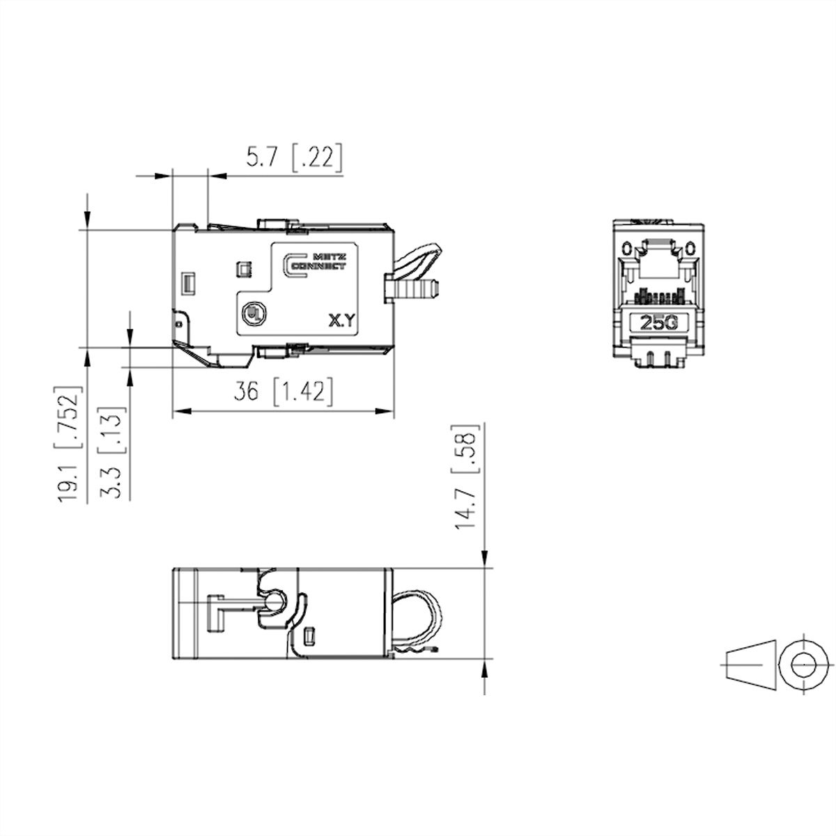 METZ CONNECT Connecteur 25Gmodul