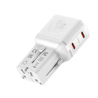 VALUE Chargeur de voyage, EU/UK/US, 2 ports USB C, 45 W