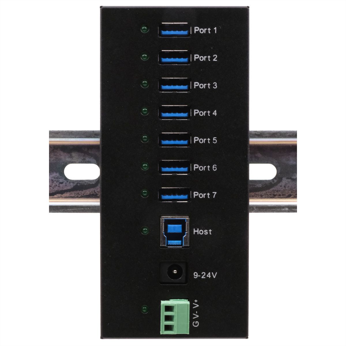 EXSYS EX-11247HMS HUB 7 ports USB 3.2 Gen 1 Din-Rail Kit et mur VIA VL813 Chipset