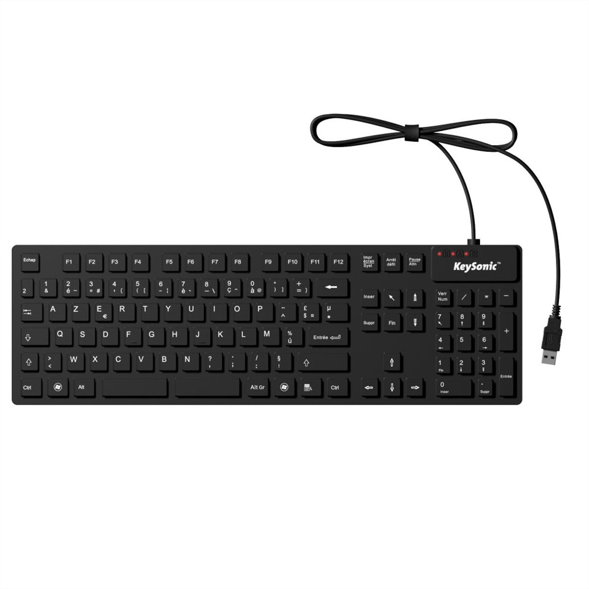 KEYSONIC KSK-8030 Clavier industriel USB IP68 noir