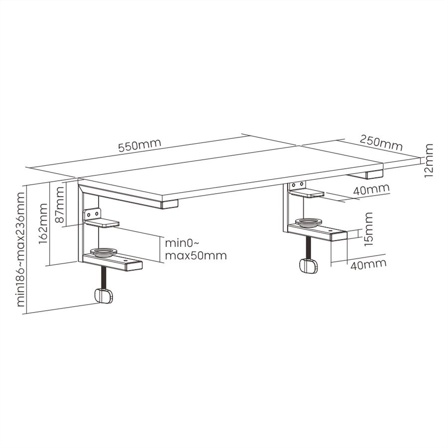 ROLINE Support polyvalent grande taille