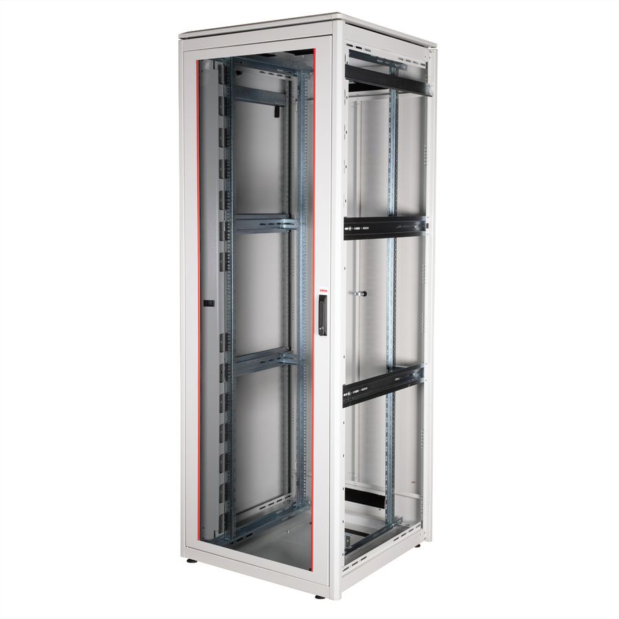 ROLINE 19" Baie réseau Pro 47U, 800x800 LxP Porte verre gris