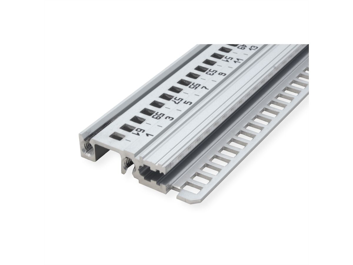 Rail horizontal SCHROFF, avant, type H-LD, lourd, lèvre longue, pour application IEEE, 63 HP