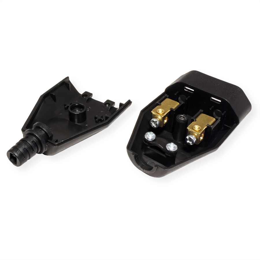 BACHMANN Prise femelle plate Euro 2,5A/250VAC, noir