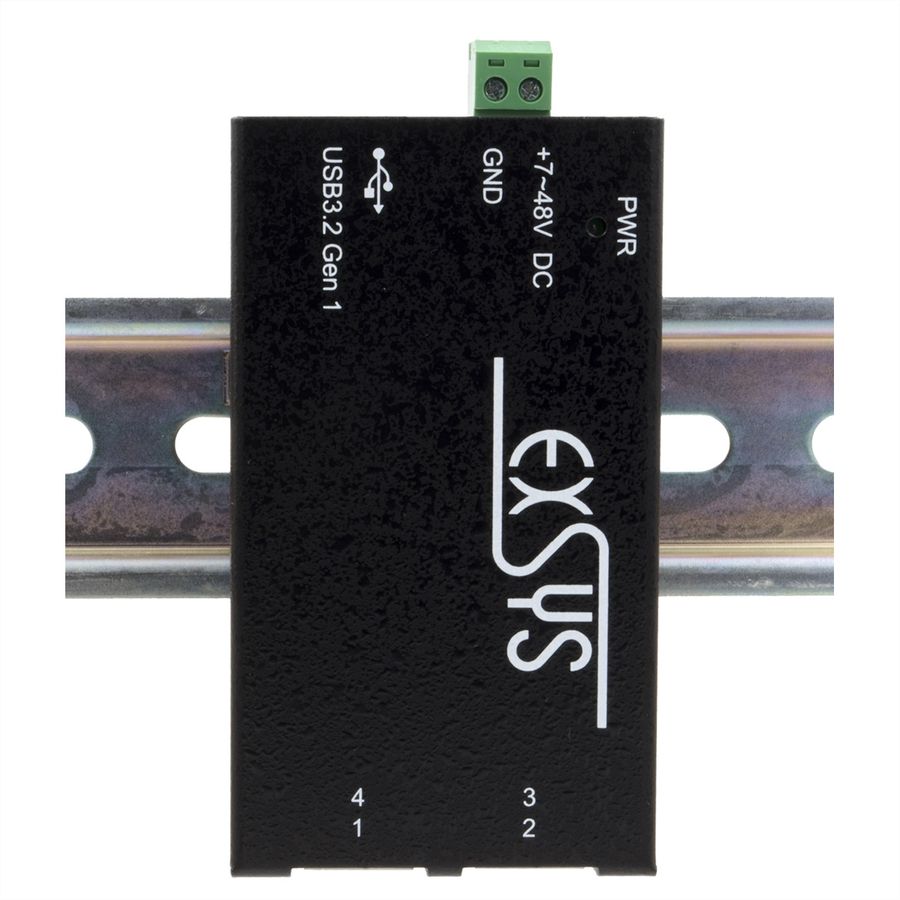 EXSYS EX-1181HMS Hub USB 3.2 Gen1 à 4 ports, protection de surtension 15KV ESD