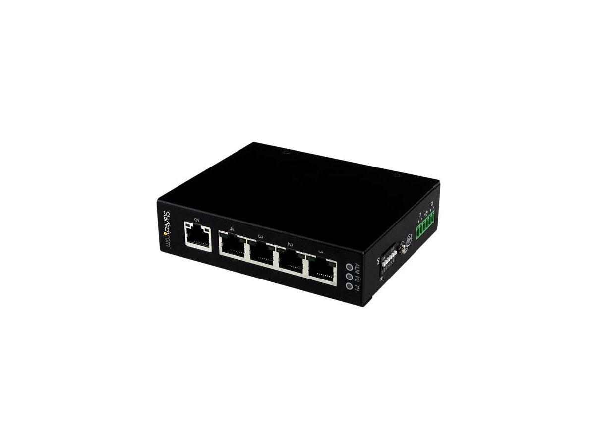 StarTech.com Switch Gigabit Ethernet industriel non géré à 5 ports - Commutateur GbE à montage mural / sur rail DIN