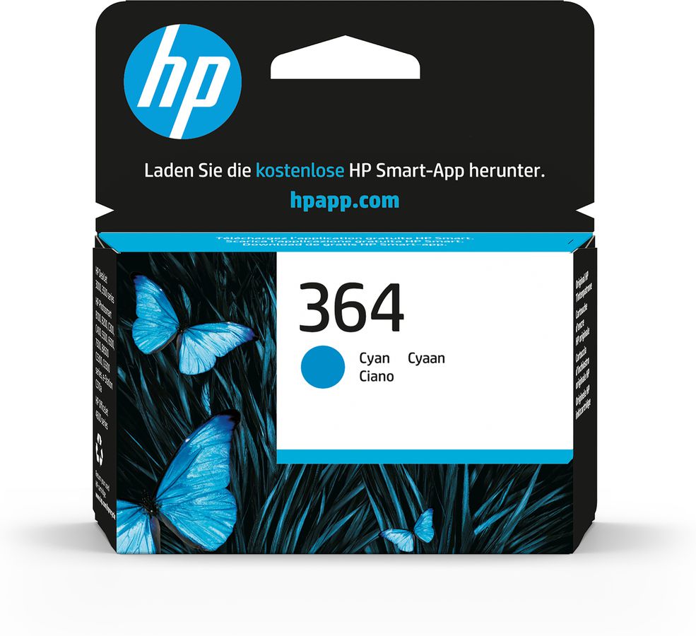 HP 364 Cyan Ink Cartridge Original 1 pièce(s)