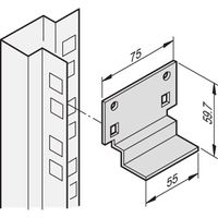 SCHROFF Eurorack Rail coulissant court, 1 pièce