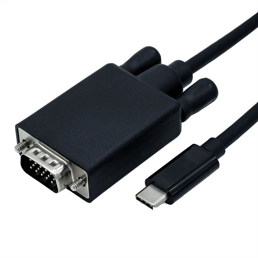 ROLINE Câble adaptateur type C - VGA, M/M, 1 m