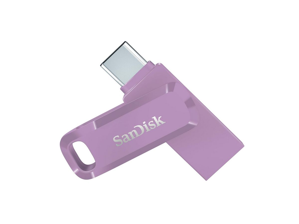 SanDisk Ultra Dual Drive Go USB 128GB lecteur USB flash 128 Go USB Type-A / USB Type-C 3.2 Gen 1 (3.1 Gen 1) Lavande