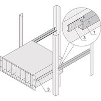 Adaptateur de profilé en C SCHROFF pour bacs à cartes montés dans des armoires, 475 mm