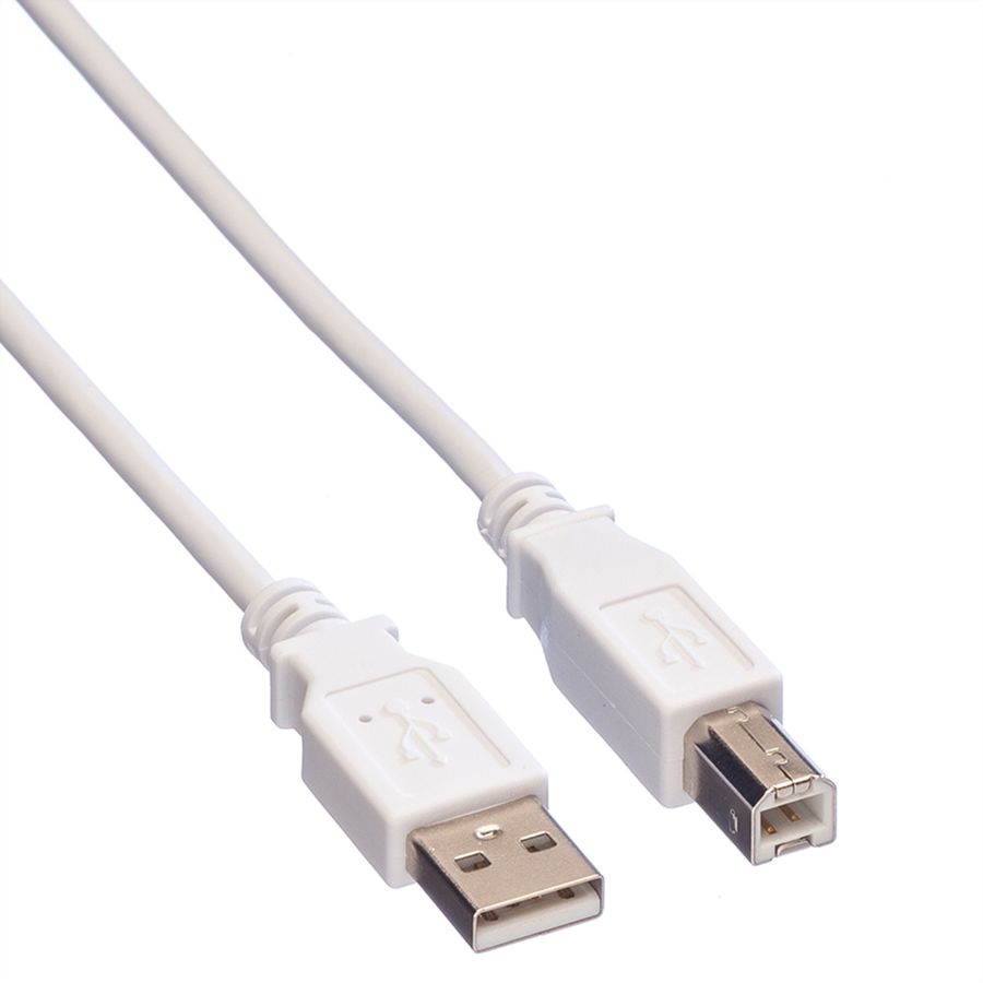 VALUE Câble USB 2.0 Type A-B, blanc, 3 m