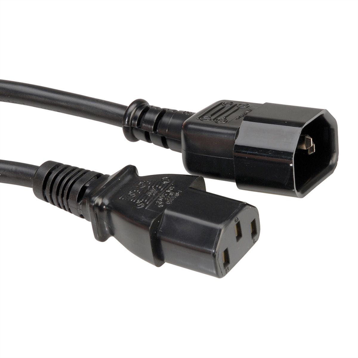 ROLINE Câble d'alimentation, IEC 320 C14 - C13, noir, 1 m - SECOMP