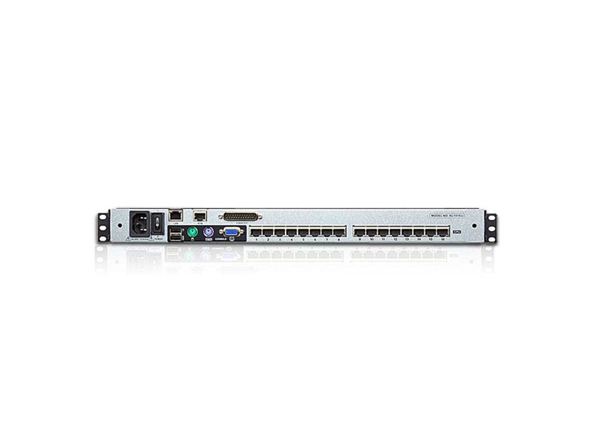 ATEN KL1516AiN Switch KVM Over-IP, TFT 48cm, VGA, PS/2-USB, 16 ports, FR-Layout