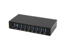 EXSYS EX-11237HMS-2 Hub 7 ports métallique , USB 3.2 Gen 1, kit rail DIN