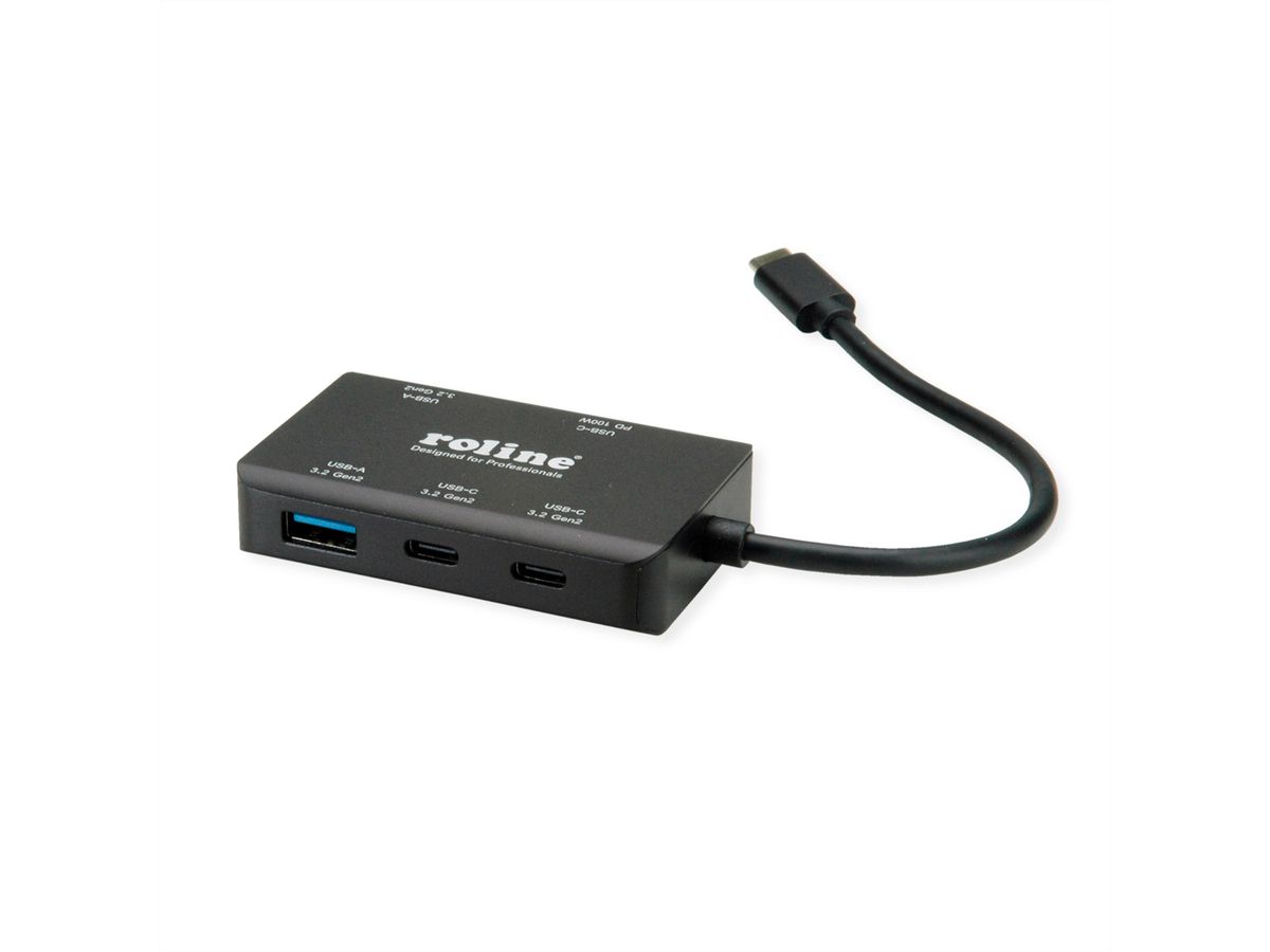 ROLINE Hub USB 3.2 Gen2 , 4 ports (2x A + 2x C), +PD(100W)