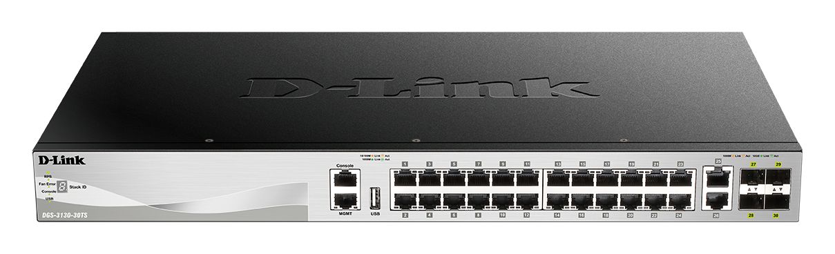 D-Link DGS-3130-30TS/E commutateur réseau Géré L3 Gigabit Ethernet (10/100/1000) Gris