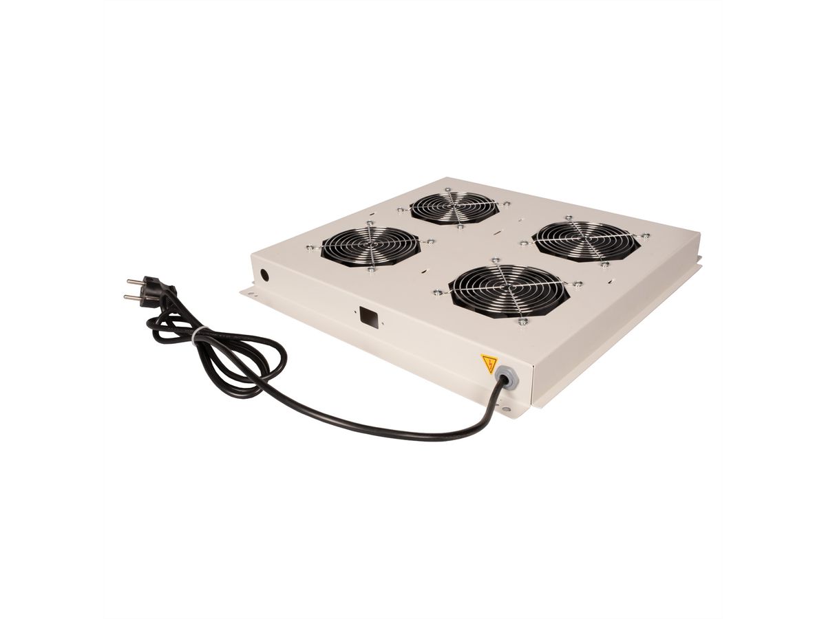 ROLINE 19" Unité de ventilation de toit, 4 ventilateurs, ON/OFF, gris