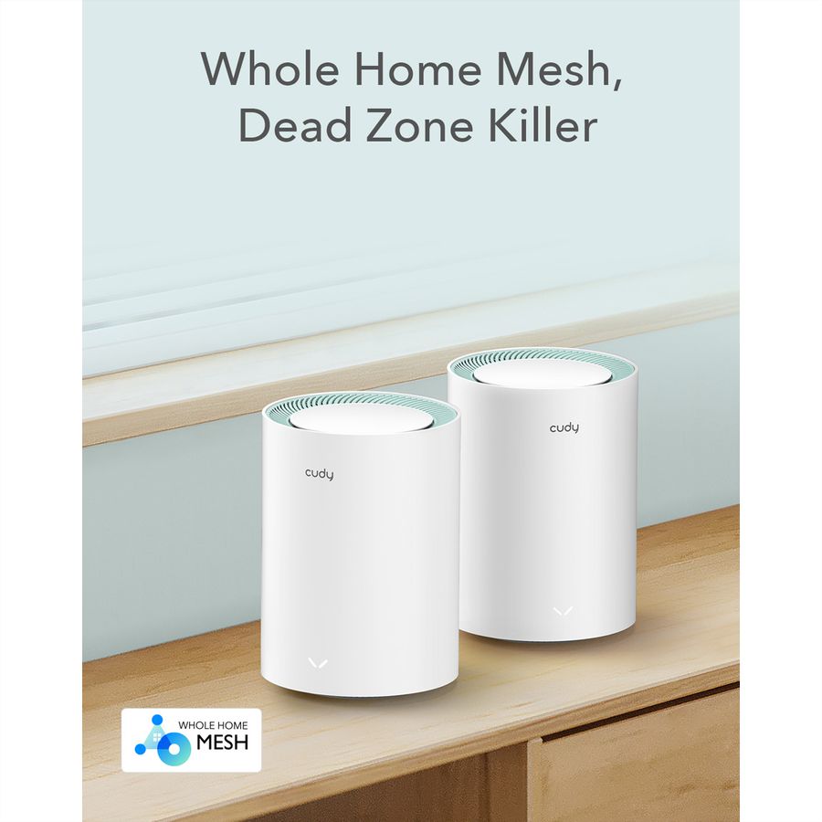 CUDY M1300 AC1200 WiFi Mesh Gigabit, Pack de 2