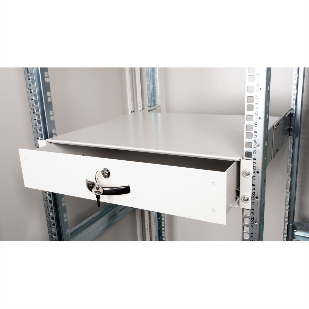 ROLINE 19" Tiroir pour clavier 2U, 400P fermable gris