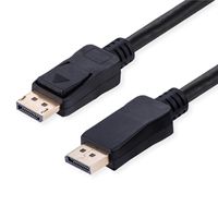 VALUE Câble DisplayPort v2.1, 16K, 54 Gbit/s, DP M - DP M, noir, 1 m