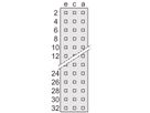 Connecteur SCHROFF de type E, EN 60603, DIN 41612, mâle, 48 contacts, broches à souder, 2.9 mm