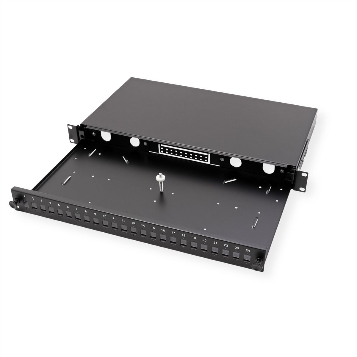 VALUE Panneau de brassage vide 1 UH, amovible, 24x SC SX / LC DX