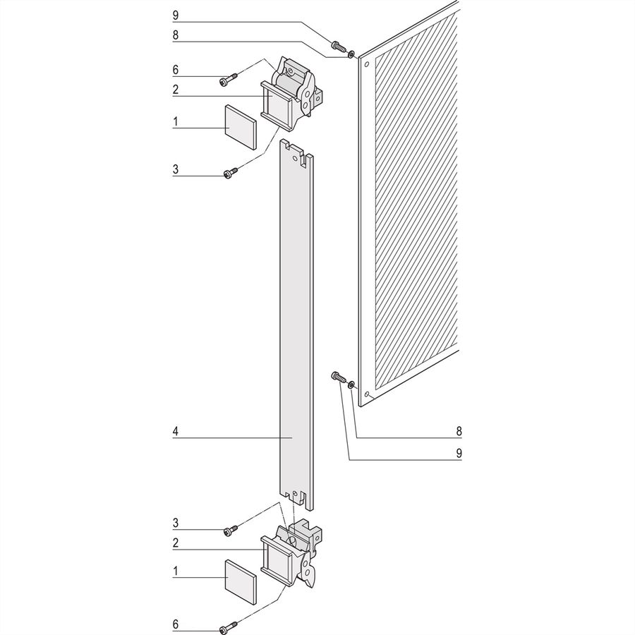 SCHROFF - Kit d'unité enfichable avec poignée d'extraction type 2, non blindé, gris, 6 U, 4 HP