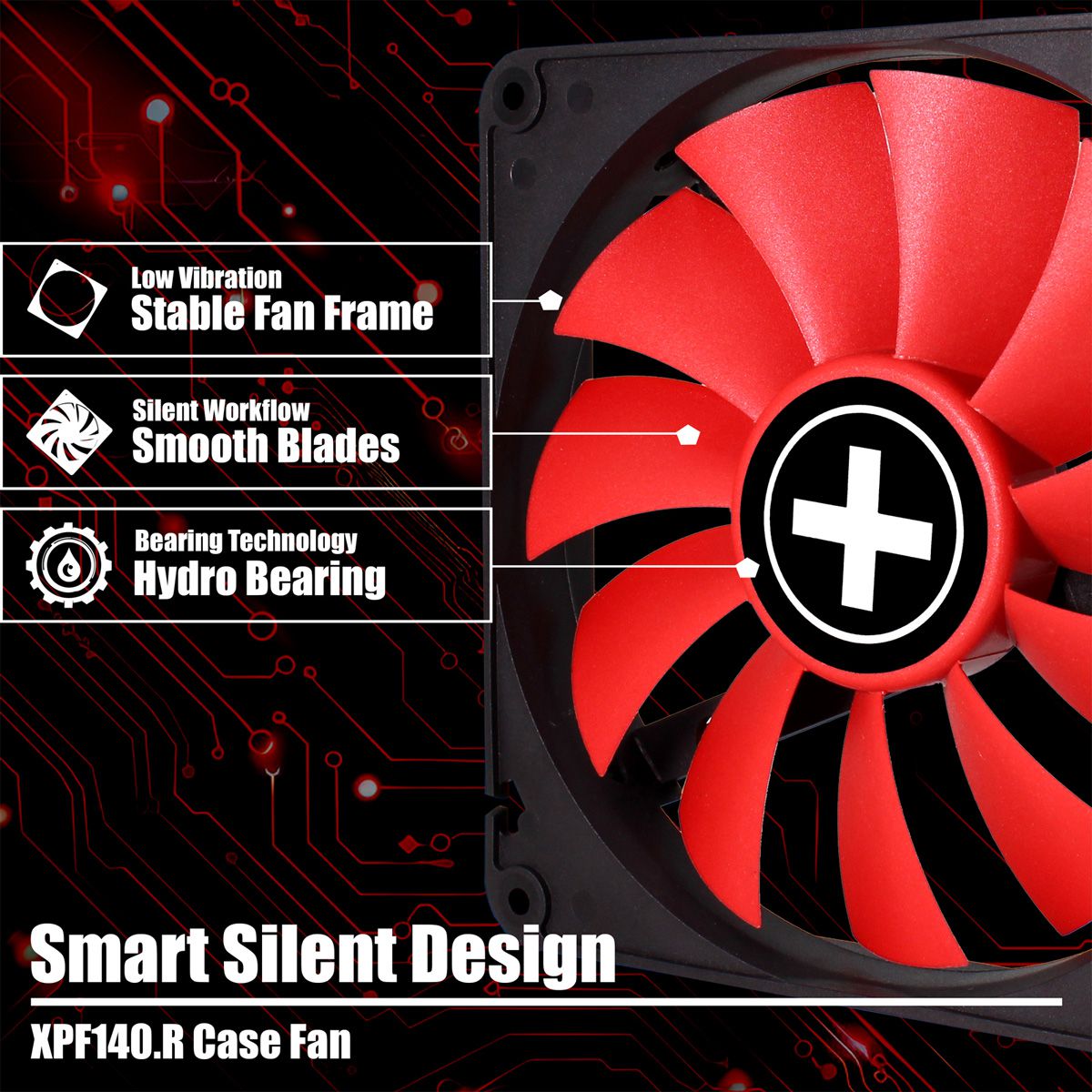 Xilence XPF140.R 140mm Performance Ventilateur de boîtier, 3PIN