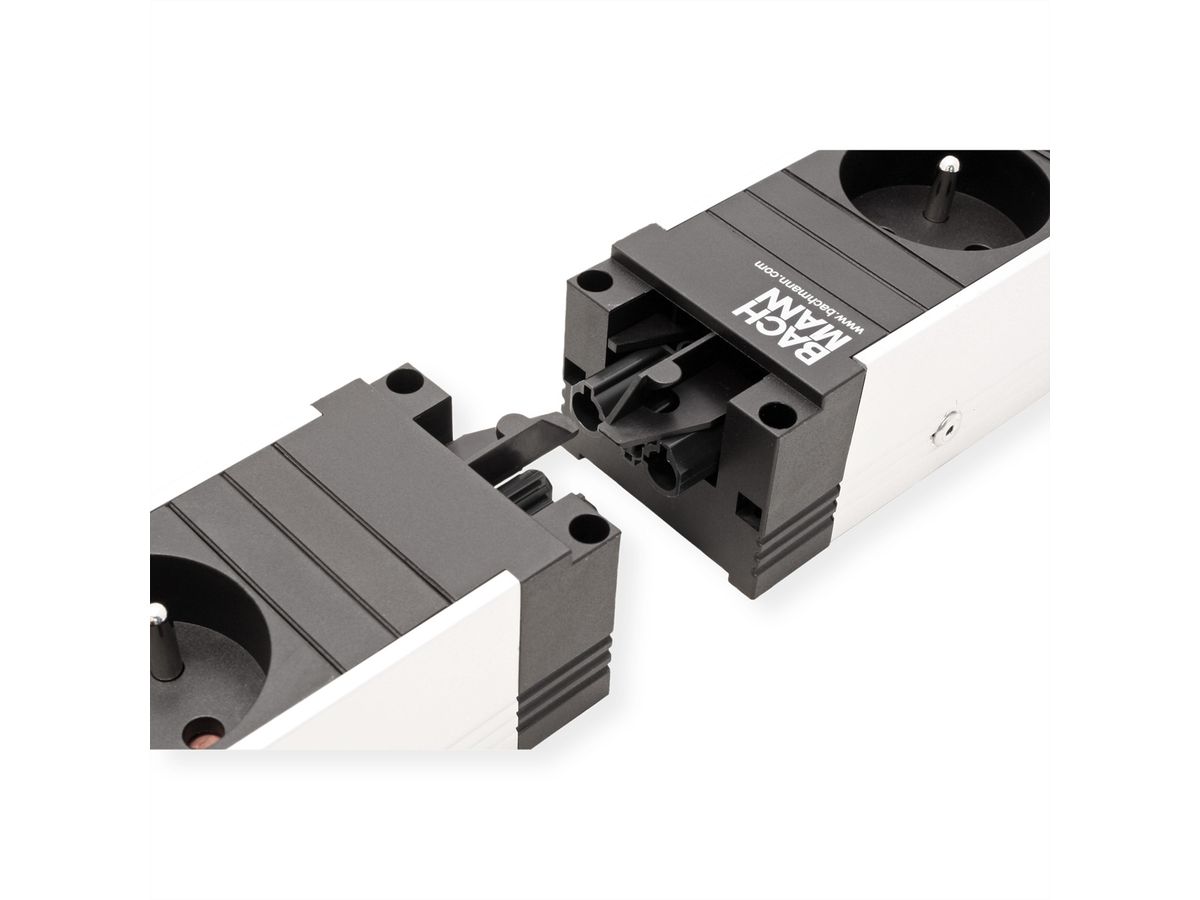 BACHMANN STEP ALU 4xUTE 35° GST18, Prise CEE 32A bleue, mesure
