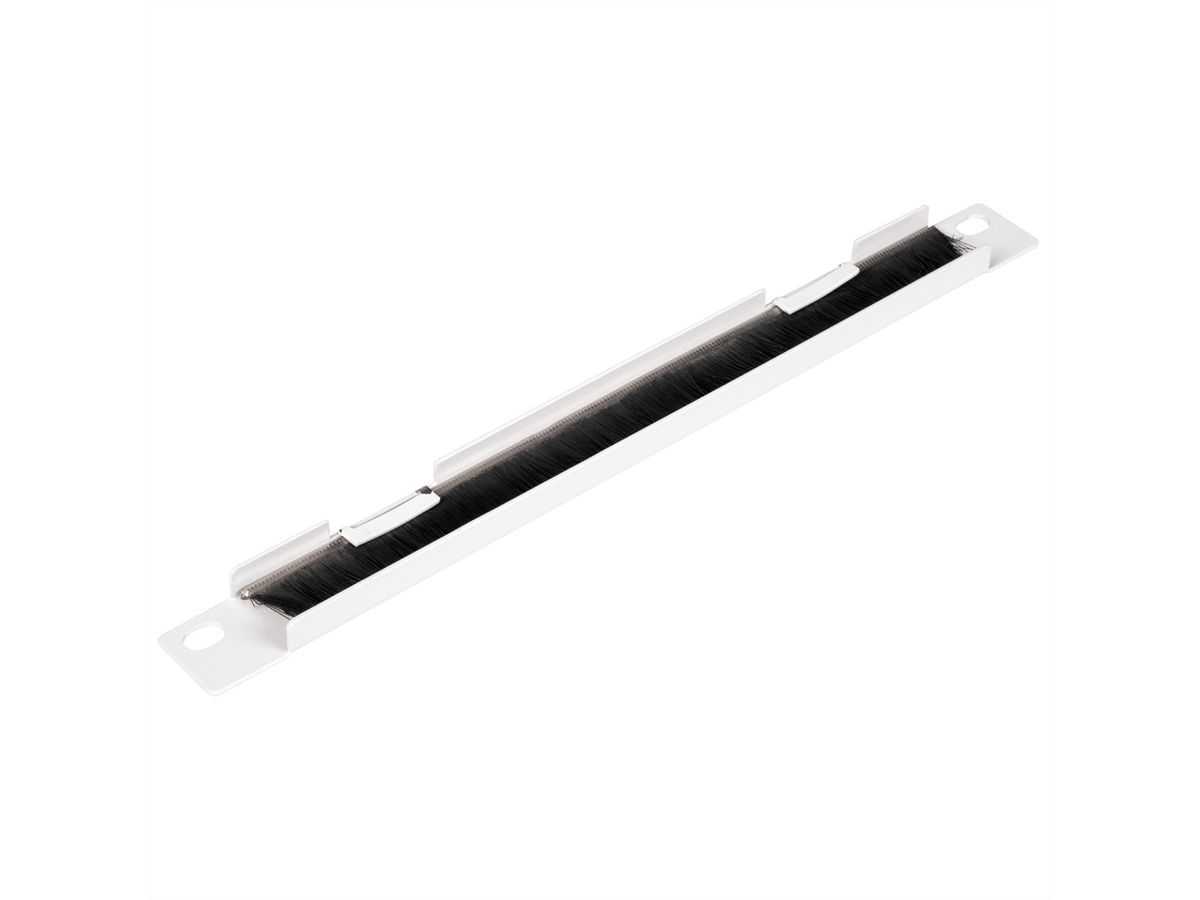 ROLINE 10" Passe-câbles, Avec brosse 0,5U gris