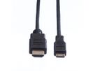 VALUE Câble HDMI High Speed avec Ethernet, HDMI M - Mini HDMI M, 2 m
