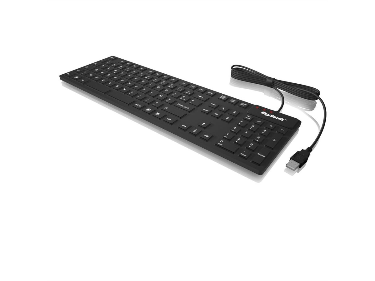 KEYSONIC KSK-8030 Clavier industriel USB IP68 noir