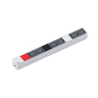 BACHMANN IT PDU ALU 1U 6x C19 3x16A CEE rouge