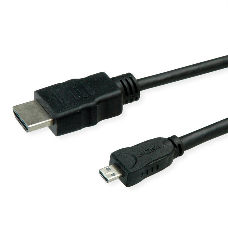 ROLINE GREEN Câble HDMI High Speed avec Ethernet, HDMI M - Micro HDMI M, 2 m