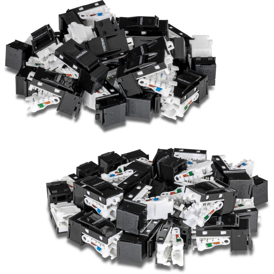 TRENDnet TC-K50C6BK Prises Keystone Cat6, noires - Lot de 50