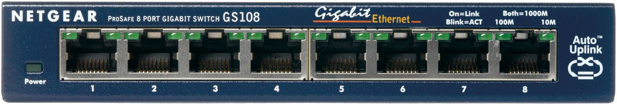NETGEAR GS108 Gigabit Switch 8xRJ45