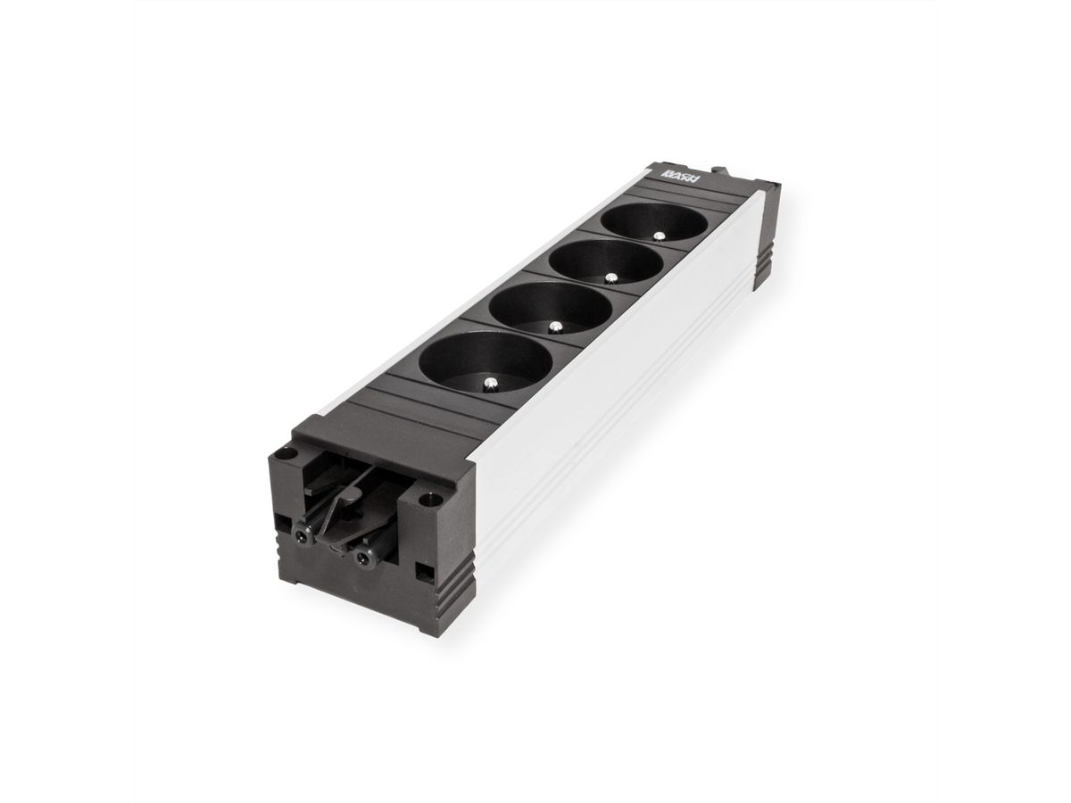 BACHMANN STEP ALU 4xUTE 35° GST18, Prise CEE 32A bleue, mesure