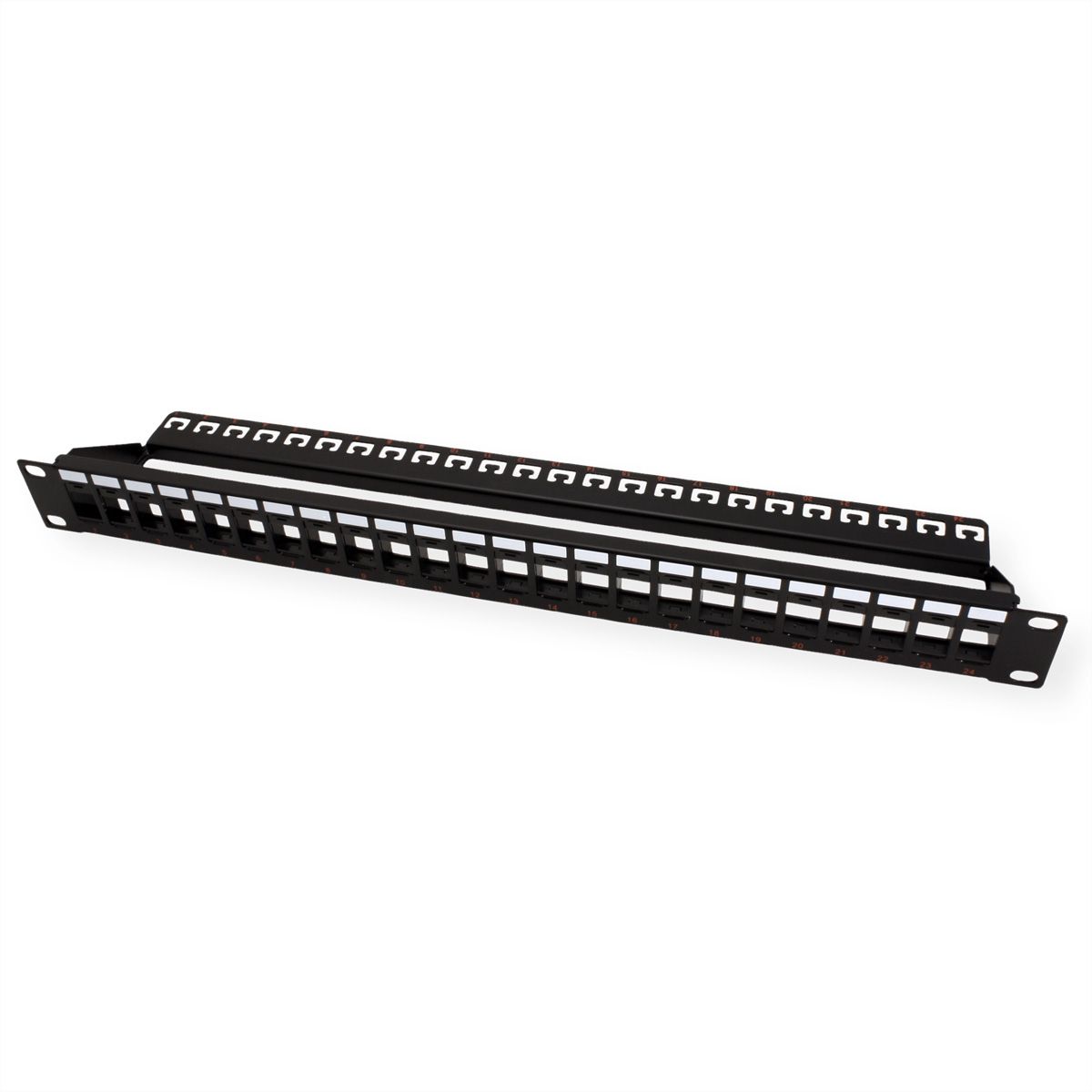 ROLINE Panneau de brassage 19" pour Keystones 24 ports, non-blindé, noir